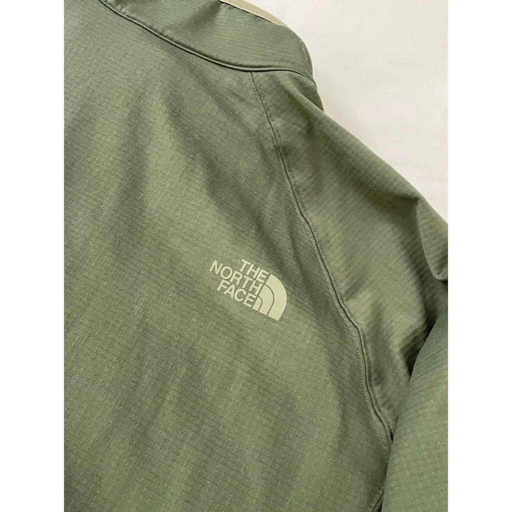The North Face Borod Full Zip Gridded Fleece Mens XXL Green Water Resistant